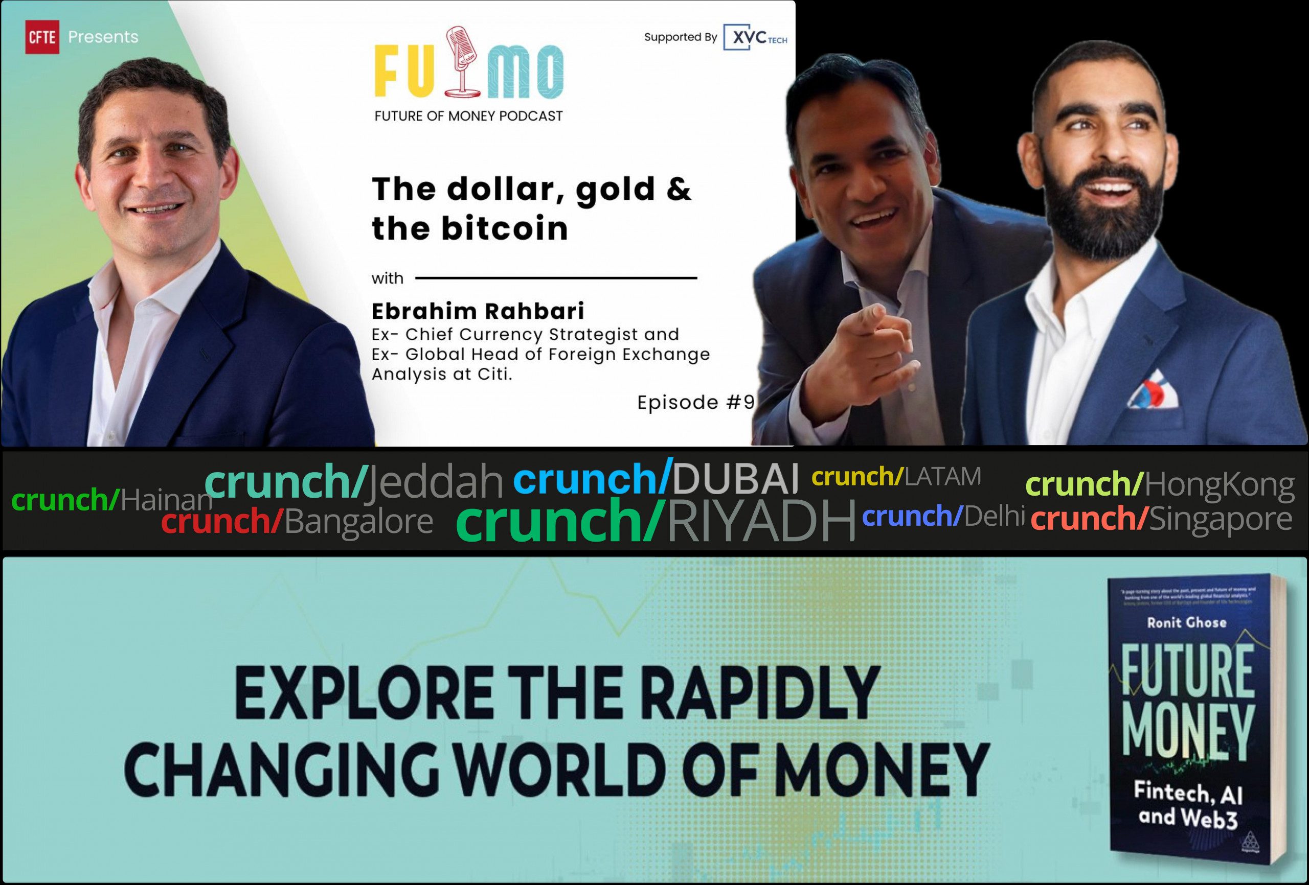 Future of Money Podcast hosted by Ronit Ghose and Gaurav Dhar Guest Ebrahim Rahbari- The dollar gold and the bitcoin v2